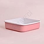 Emaye Kare Fırın Tepsisi Pembe