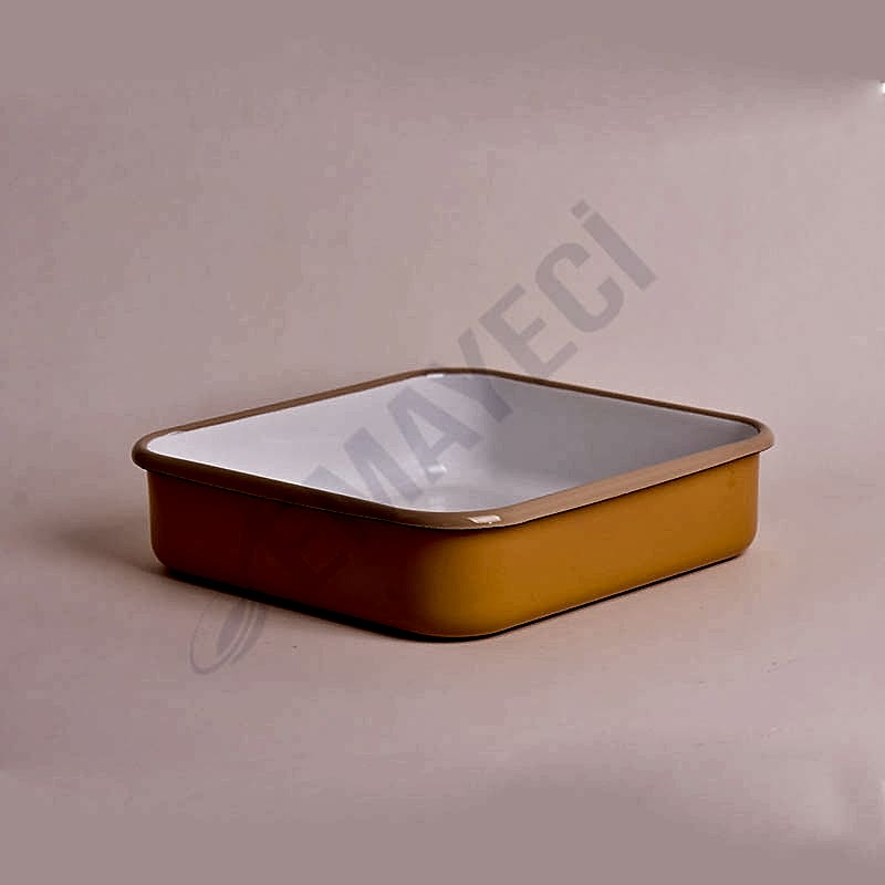 Emaye Kare Fırın Tepsisi Sarı