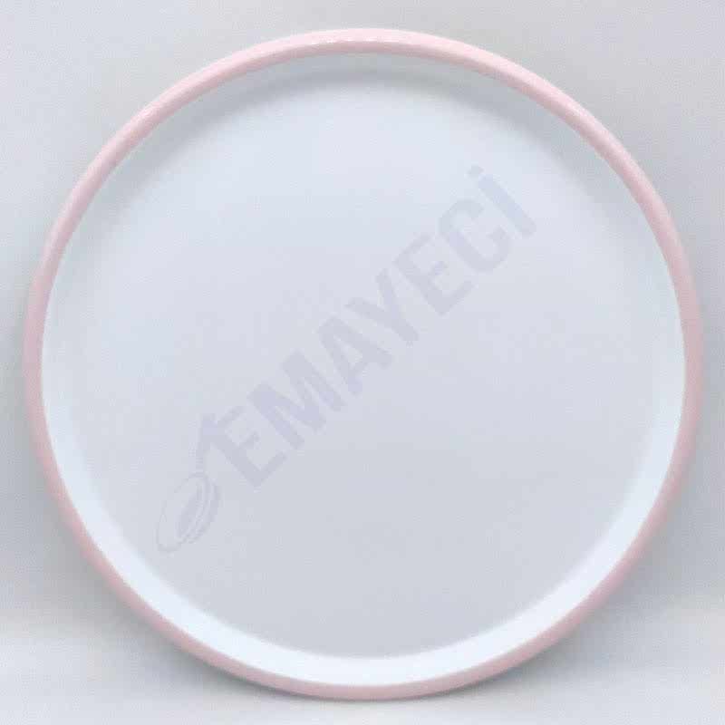 Emaye Pizza Tabağı 32 cm Pembe