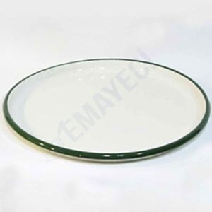 Emaye Pizza Tabağı Asker Yeşili