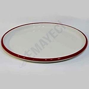 Emaye Pizza Tabağı 32 cm Kırmızı