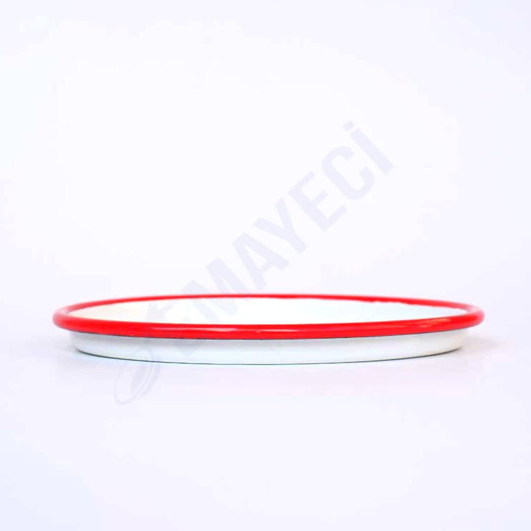 Emaye Pizza Tabağı Kırmızı