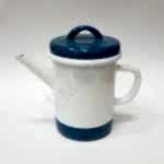 Emaye Silindir Demlik 850 ml Beyaz Laci