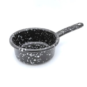 Kaserol 16 cm Sıçratma Desen Siyah