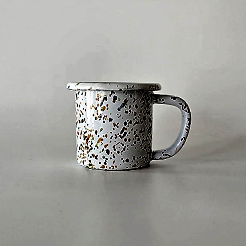 Emaye Serpme Desen Küçük Kupa