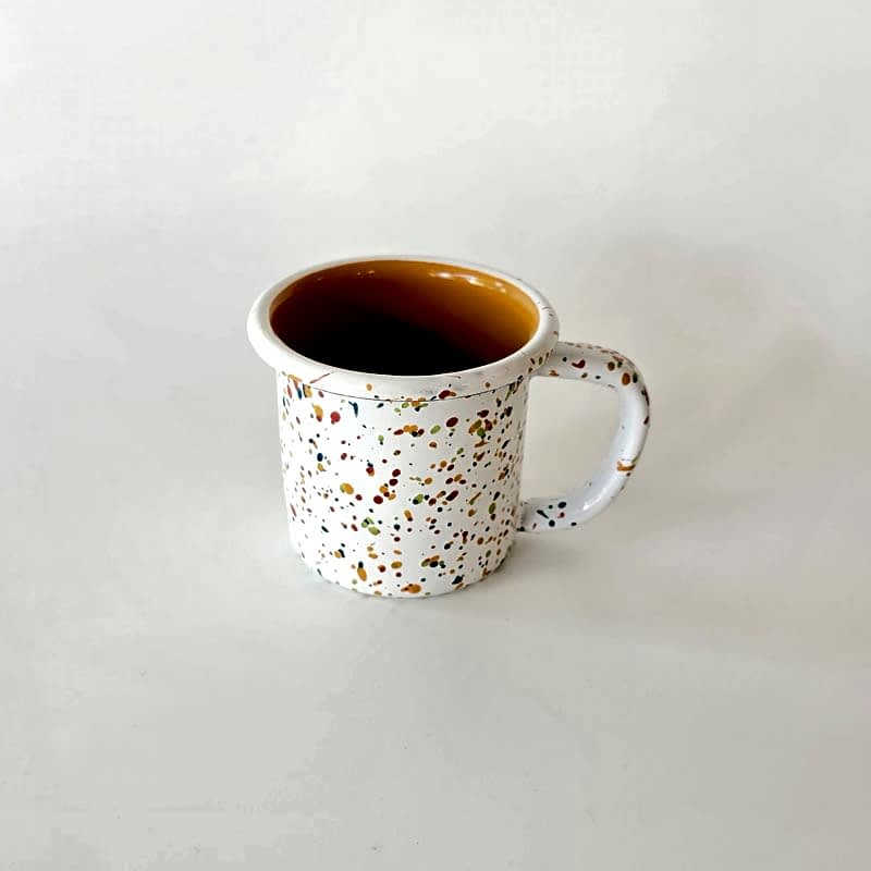 Emaye Serpme Desen Küçük Kupa