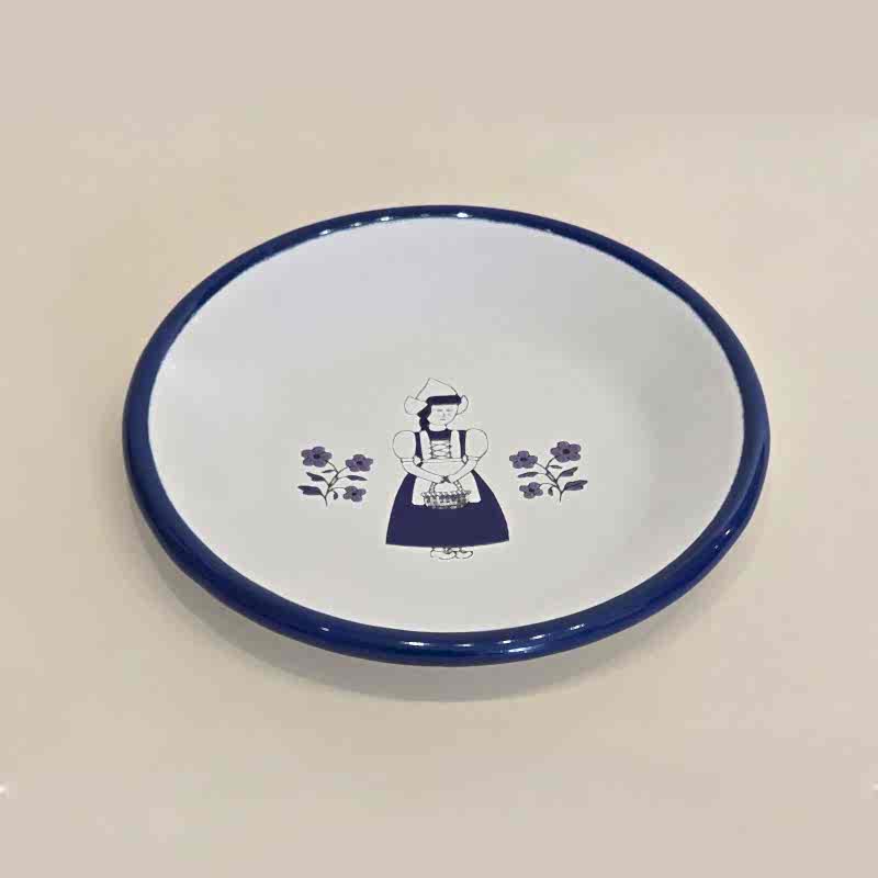 Emaye Tabak 12 cm Etnik Desen